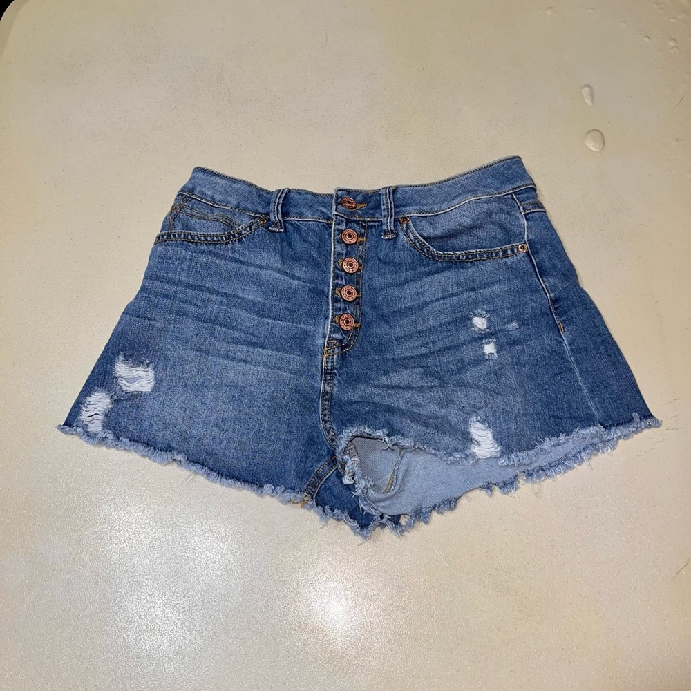 💙 Rewash Distressed Denim High Rise Jean Shorts